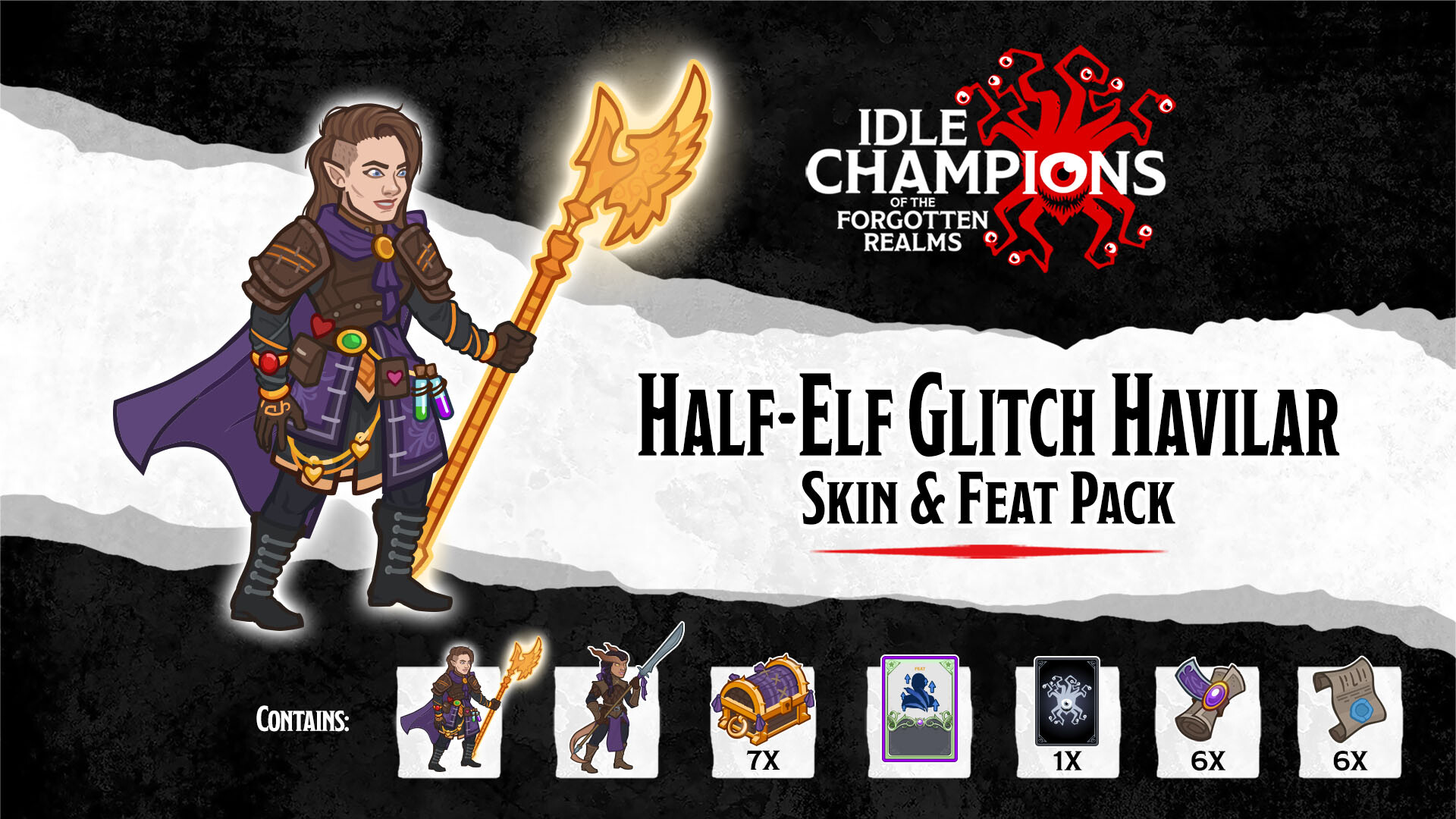 Idle Champions - Half-Elf Glitch Havilar Skin & Feat Pack Featured Screenshot #1