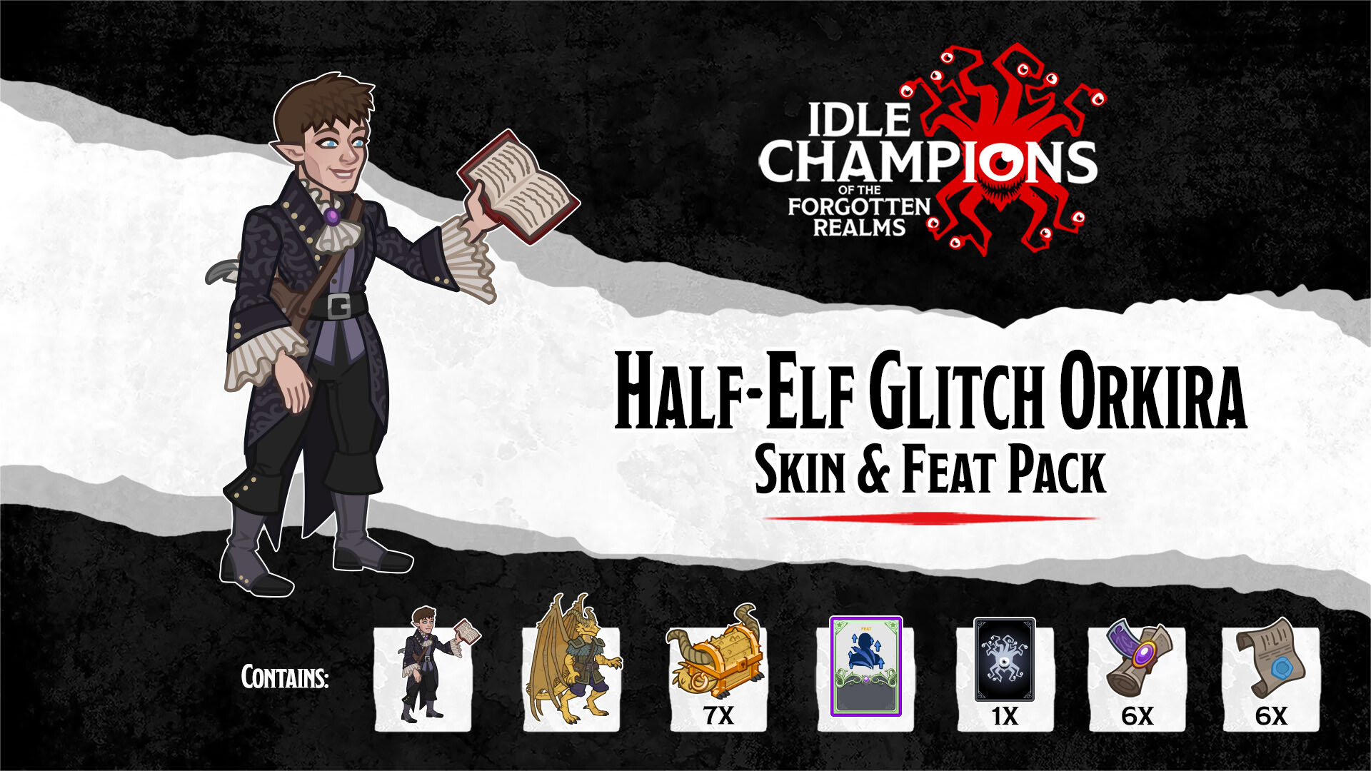 Idle Champions - Half-Elf Glitch Orkira Skin & Feat Pack Featured Screenshot #1