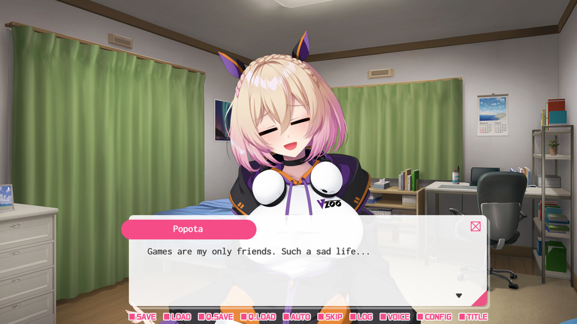 My oshi vtuber jumped through the screen and now we're living together: Chill and vibey beast girl game streamer screenshot screenshot 2