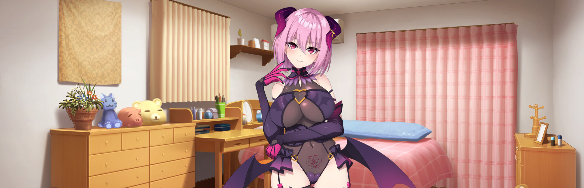My oshi vtuber jumped through the screen and now we're living together: Slightly psycho succubus ASMR streamer