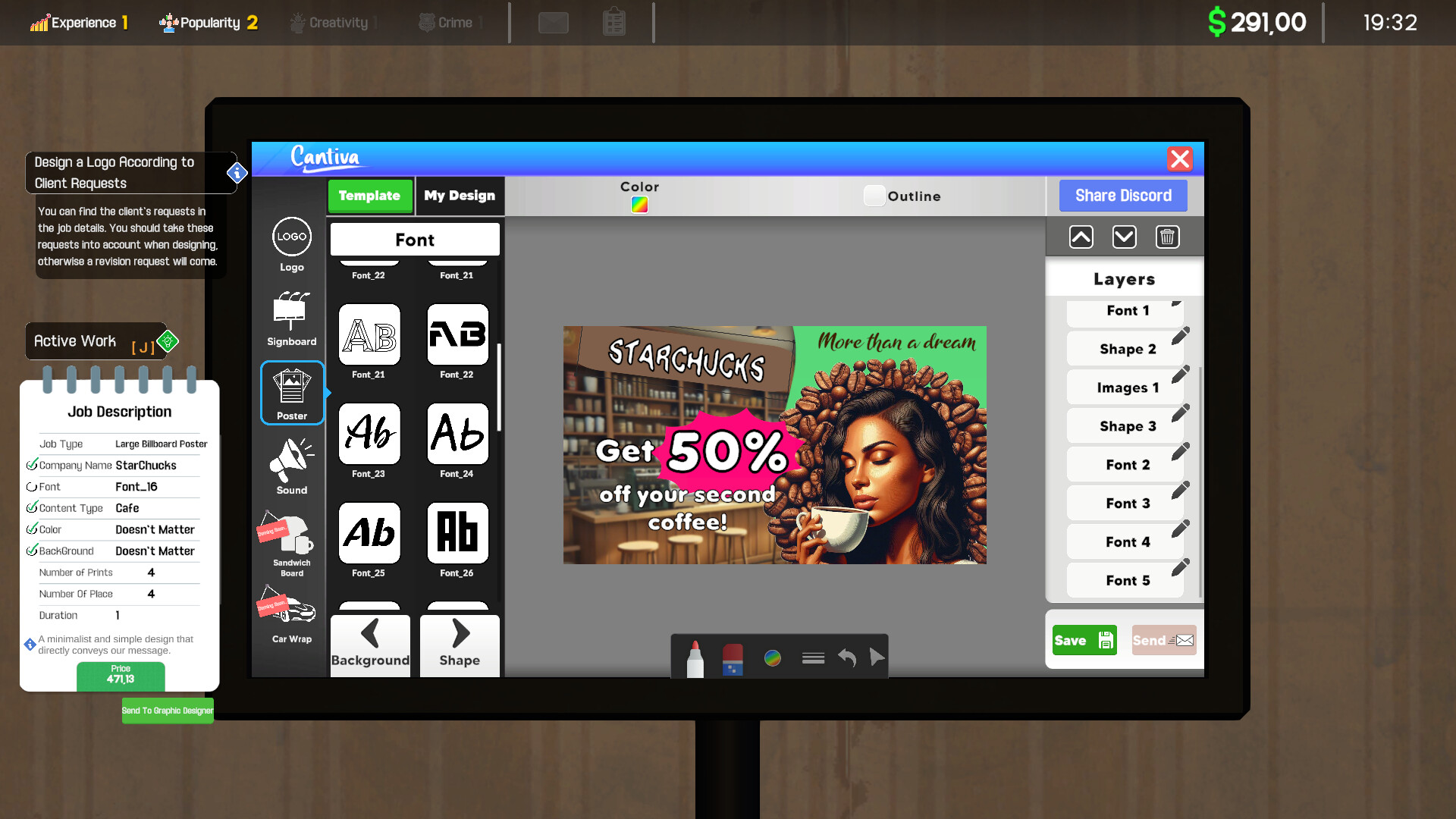 screenshot of Ad Agency Simulator 7