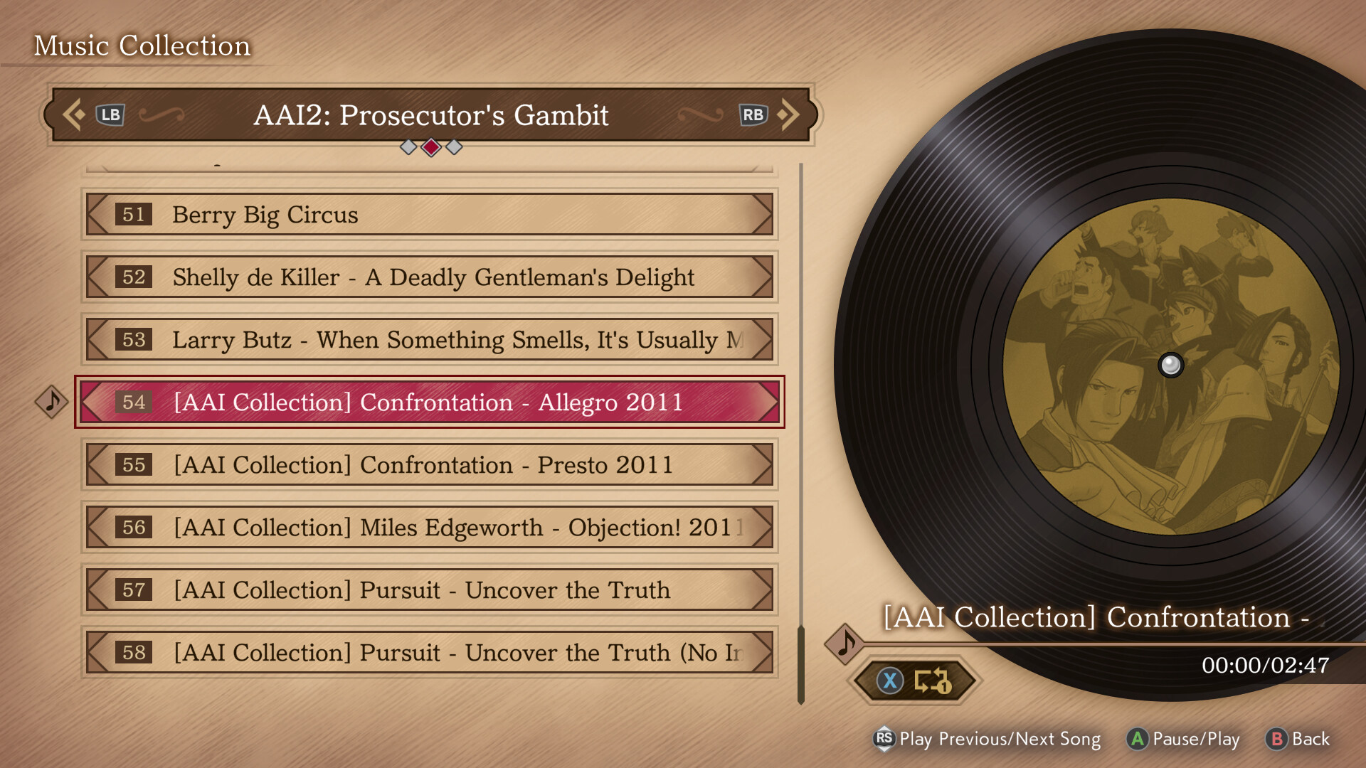 Ace Attorney Investigations Collection In-Game Music (Arranged) - 5 Tracks Set Featured Screenshot #1