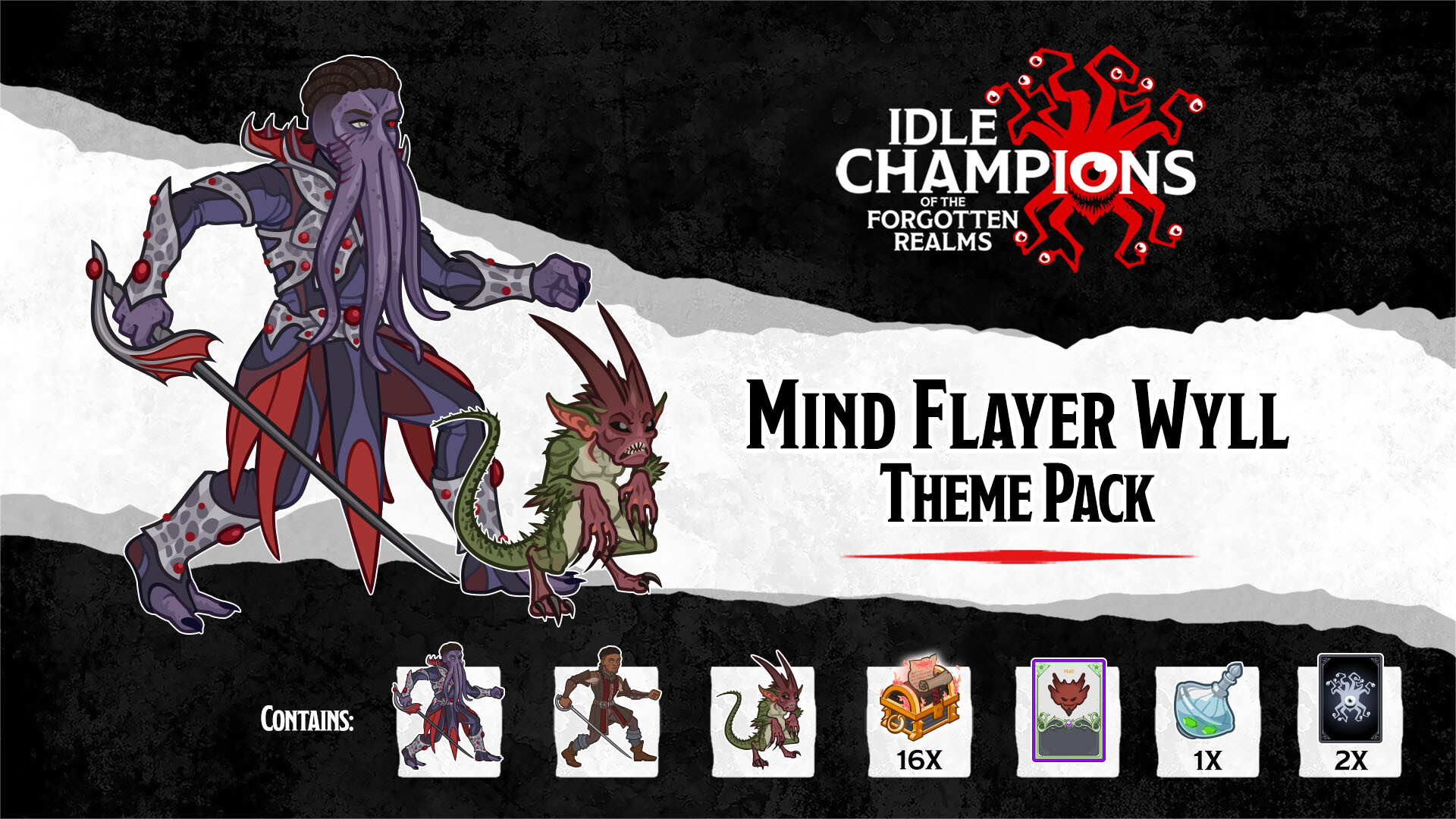 Idle Champions - Mind Flayer Wyll Theme Pack Featured Screenshot #1