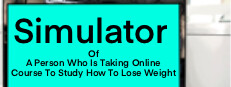 Simulator Of A Person Who Is Taking Online Course To Study How To Lose Weight