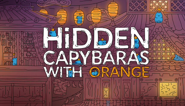 Hidden Capybaras with Orange