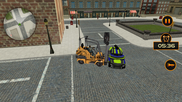 Screenshot of Auto Tow Truck Simulator gameplay showing in-action mechanics