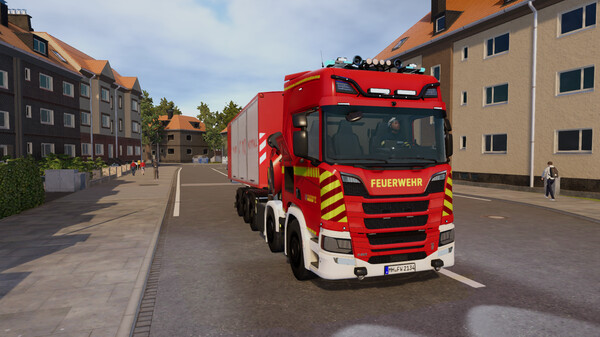Скриншот из Notruf 112 - Die Feuerwehr Simulation 2: WLF - Das Wechselladerfahrzeug