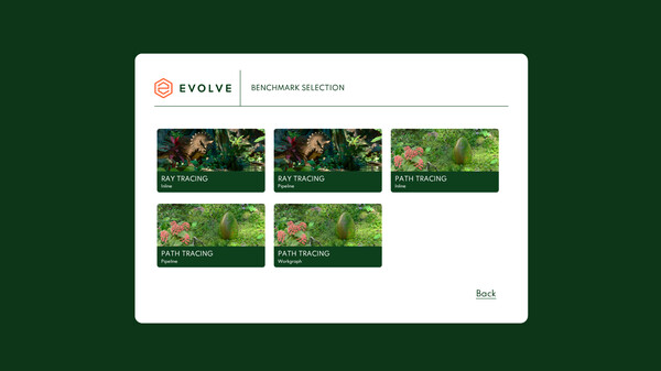 Screenshot z Evolve Benchmark Screenshot z Evolve Benchmark