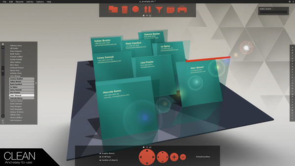 Screenshot z CardFile3D