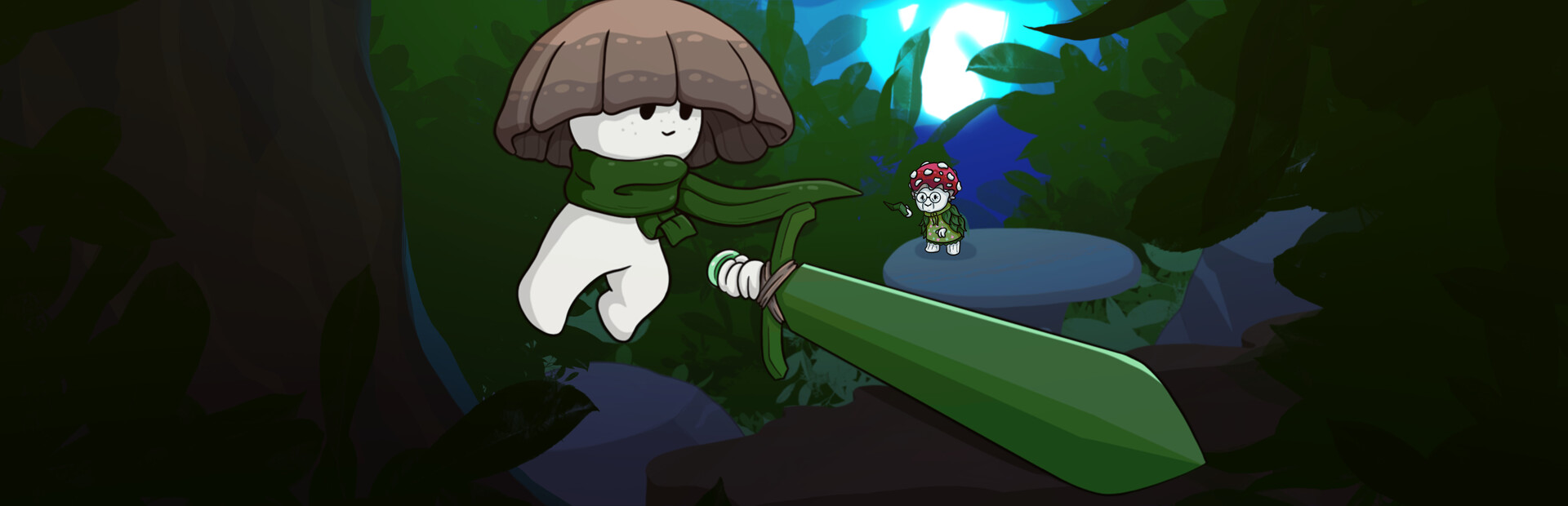 Mushroom Kid's Big Grass Sword