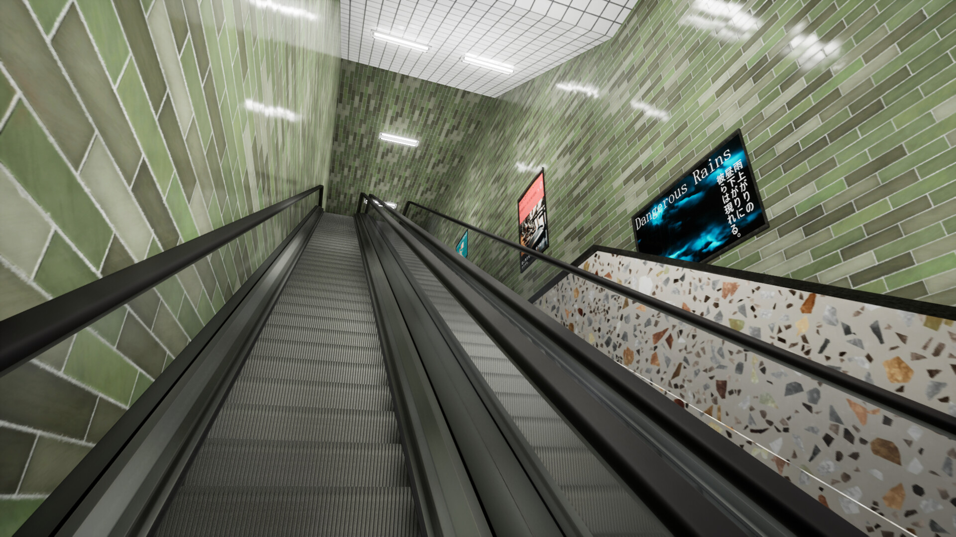 clapham south escalators 7EP サイコビリー　ガレージ This subway escalator in Georgia : r/XFiles