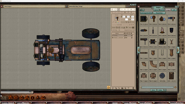 Fantasy Grounds - FG Steampunk Vehicles Map Pack