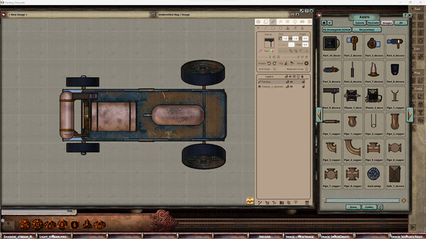 Fantasy Grounds - FG Steampunk Vehicles Map Pack