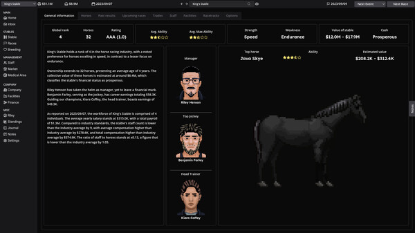 Horse Racing Manager