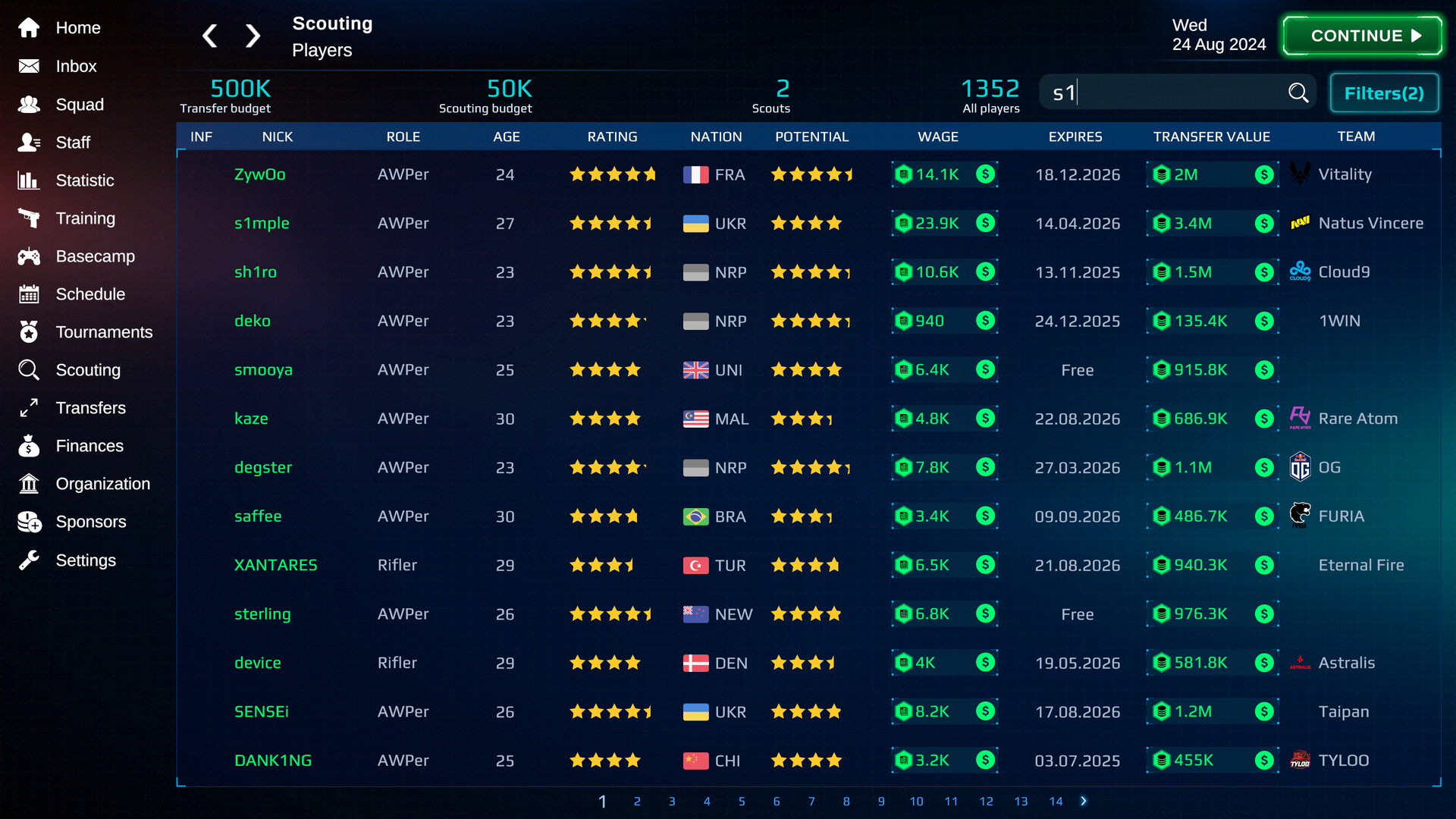 screenshot of Esports Manager 2025 2