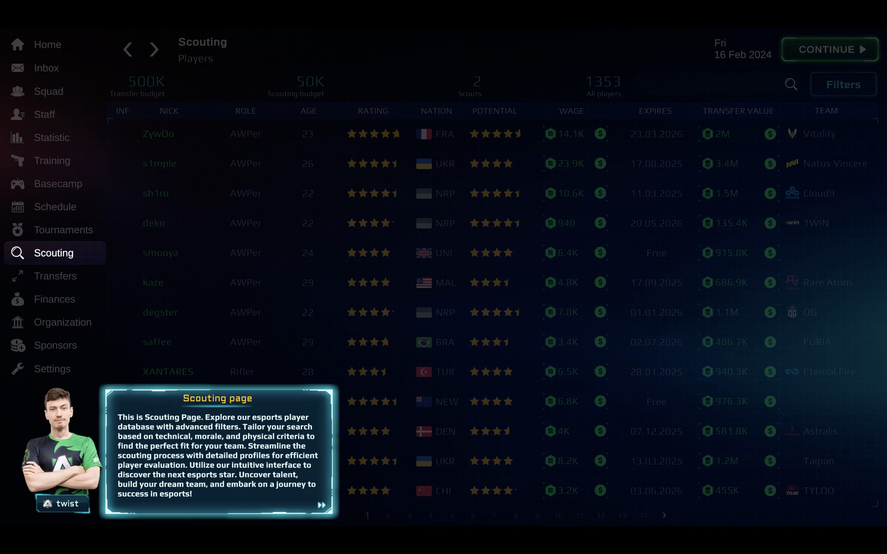 screenshot of Esports Manager 2025 10