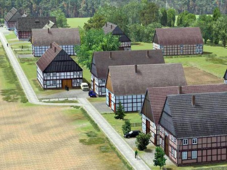 Screenshot z Railroad X : Modelset 1 - Railstation, Houses, Barn Screenshot z Railroad X : Modelset 1 - Railstation, Houses, Barn