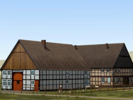 Screenshot z Railroad X : Modelset 1 - Railstation, Houses, Barn Screenshot z Railroad X : Modelset 1 - Railstation, Houses, Barn
