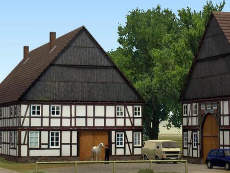 Screenshot z Railroad X : Modelset 1 - Railstation, Houses, Barn Screenshot z Railroad X : Modelset 1 - Railstation, Houses, Barn