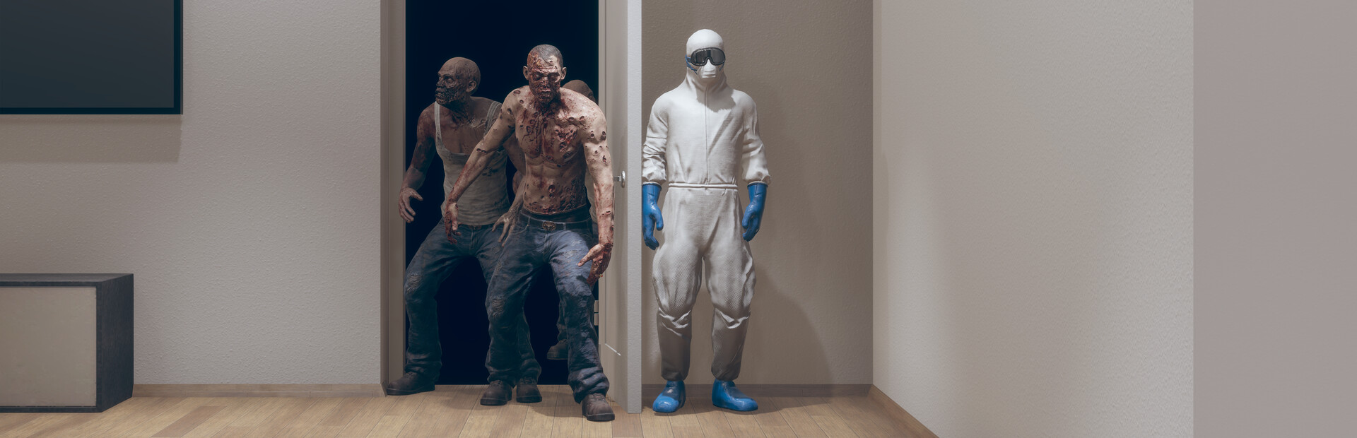 Facing Zombie,and 4 Walls
