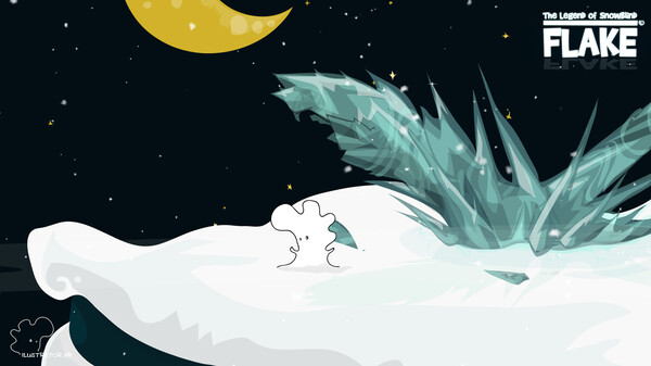 Screenshot of FLAKE The Legend of Snowblind gameplay showing in-action mechanics