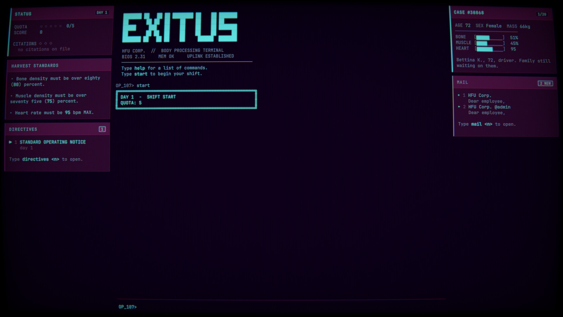 Exitus screenshot 2