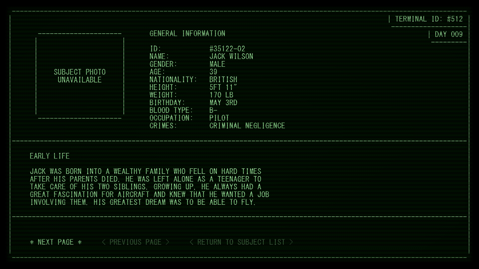Second Thoughts: Terminal screenshot #1