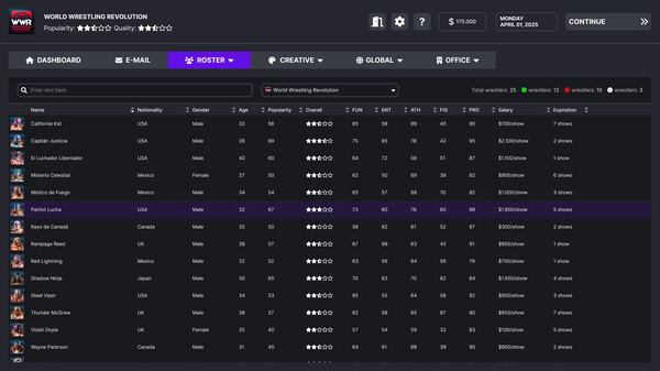 Pro Wrestling Manager screenshot 3