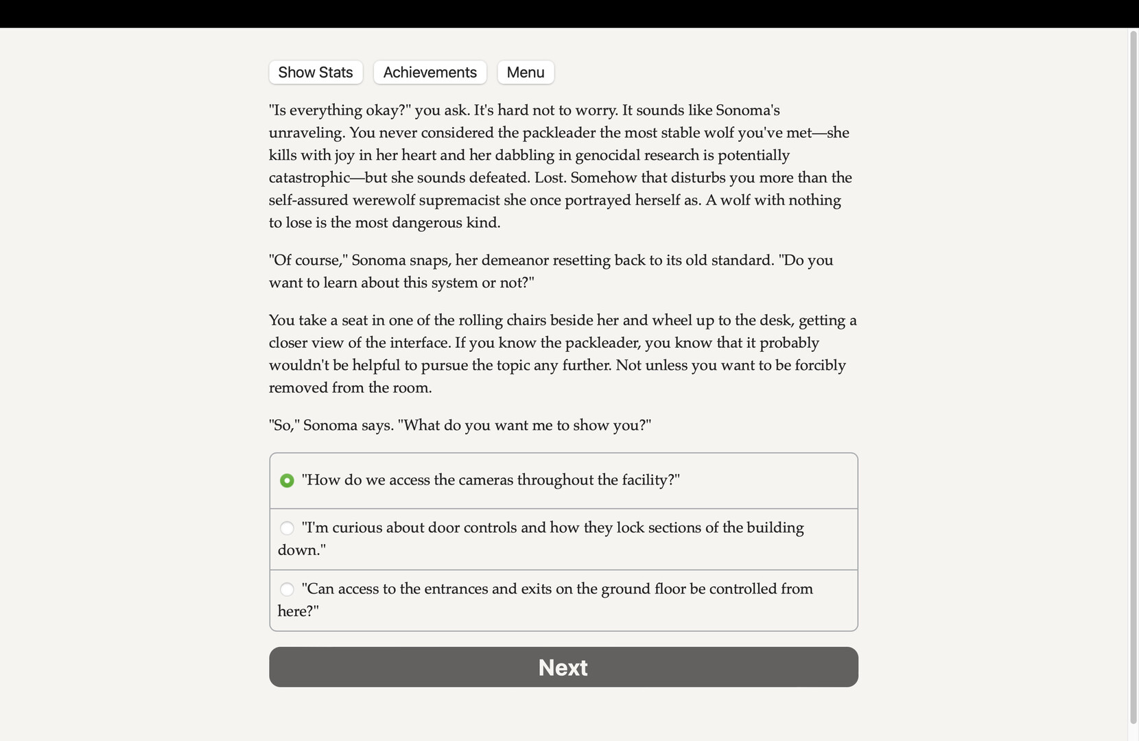 #6. Werewolves 3: Evolution's End Demo (Steam) Podle: Choice of Games