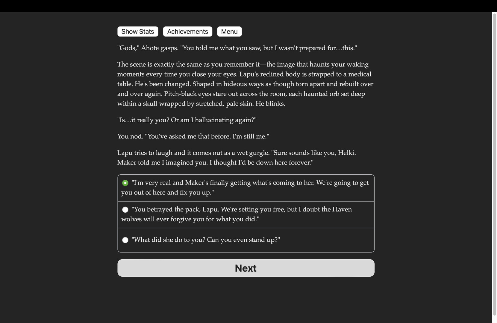 #2. Werewolves 3: Evolution's End Demo (Steam) Podle: Choice of Games