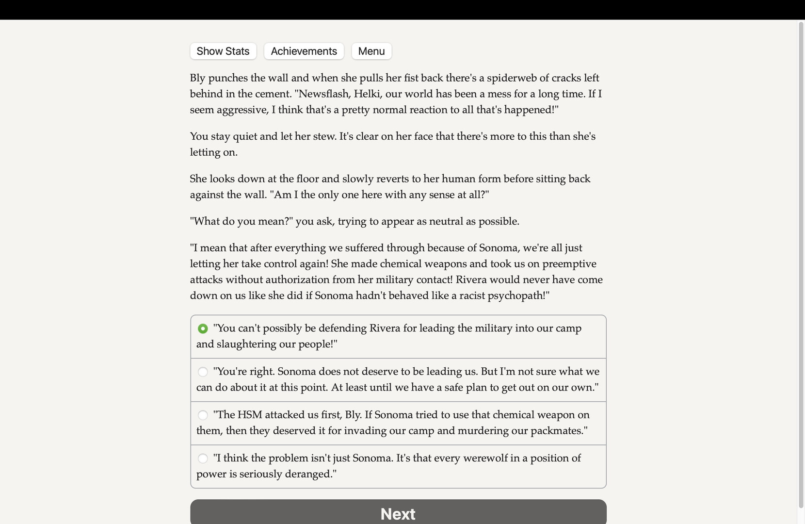 #3. Werewolves 3: Evolution's End Demo (Steam) Podle: Choice of Games