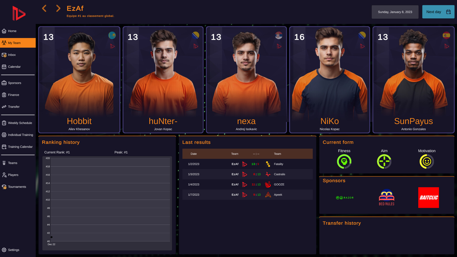 FPS Pro Team Manager screenshot 2