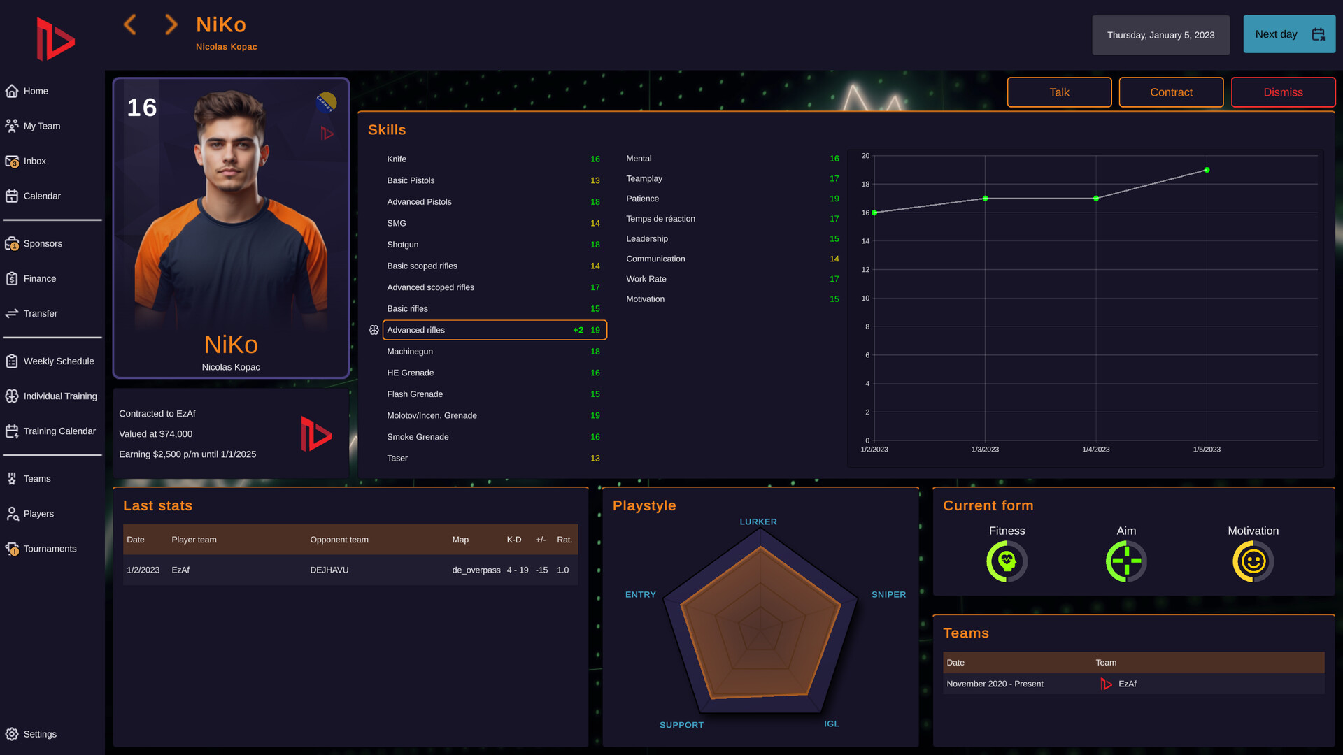 FPS Pro Team Manager screenshot 1