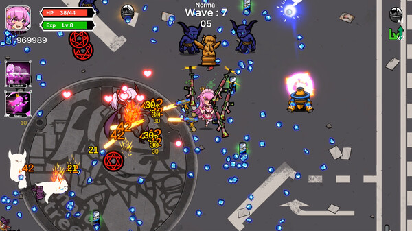 Screenshot of Maid Survivors : Little Angels gameplay showing in-action mechanics