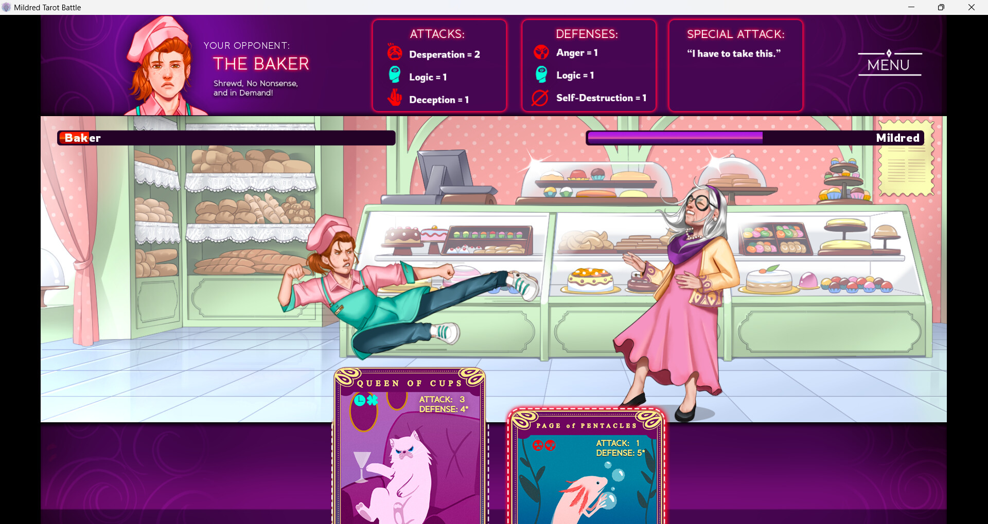 Mildred's Tarot Battle Demo Featured Screenshot #1