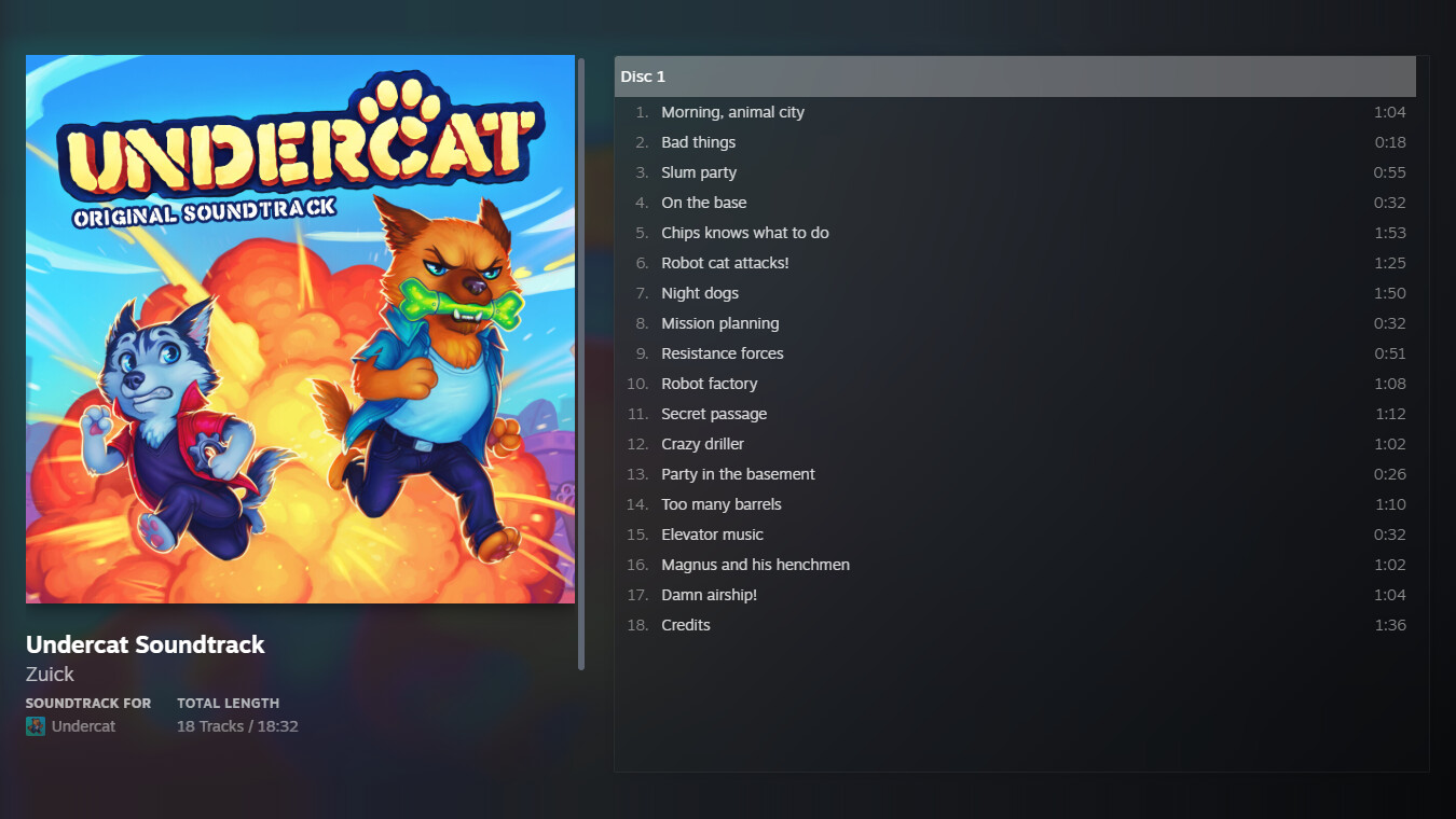 Undercat Soundtrack Featured Screenshot #1