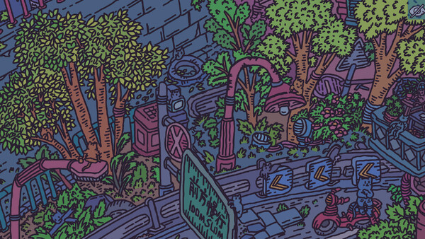 Hidden Cats In Old City Block.