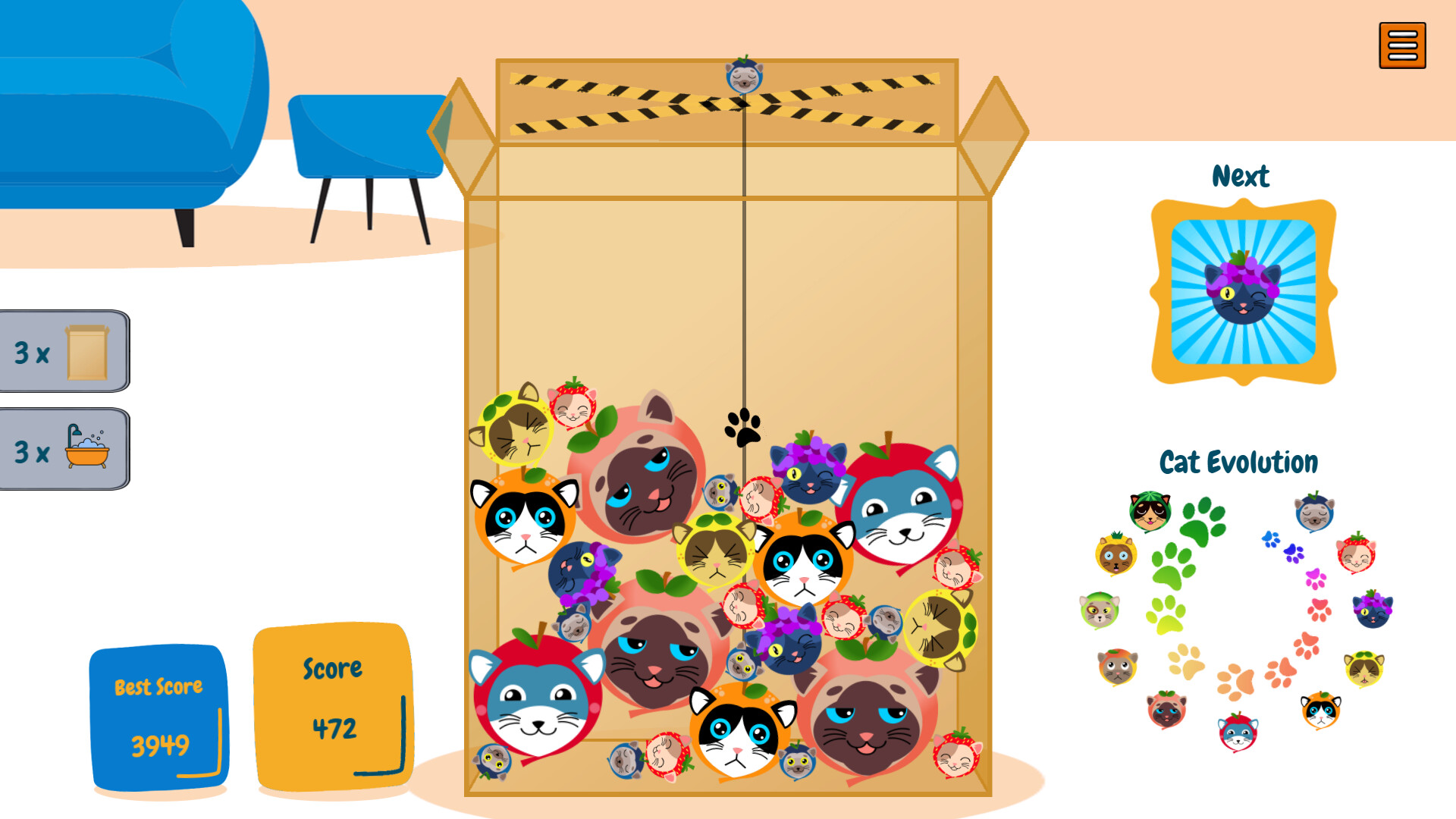 #2. CatMelon - Suika Game (Steam) 来自: New Dawn Game Studio