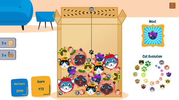 Screenshot z CatMelon - Suika Game