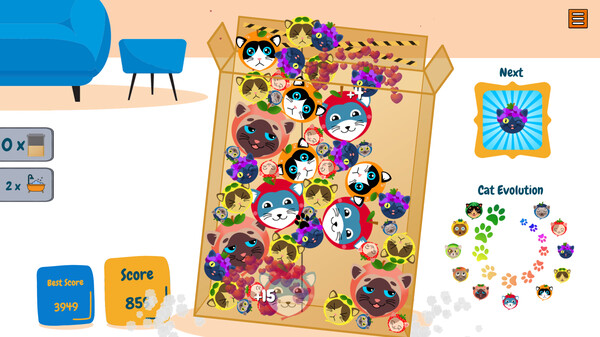 Screenshot z CatMelon - Suika Game