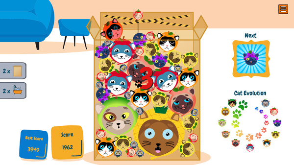 Screenshot z CatMelon - Suika Game