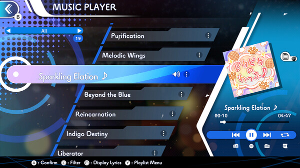 GUNVOLT RECORDS Cychronicle Song Pack 7 Lola: ♪Kindled Spirits ♪Inner Alarm ♪Wordplay Magic ♪Sparkling Elation ♪