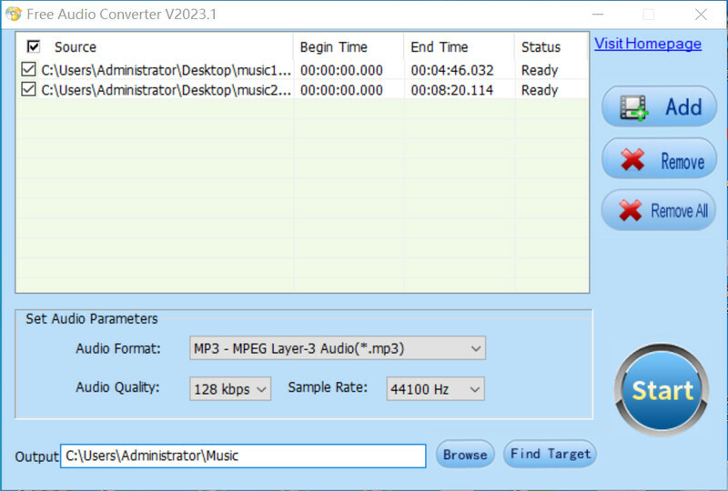 Free Audio Converter screenshot 2