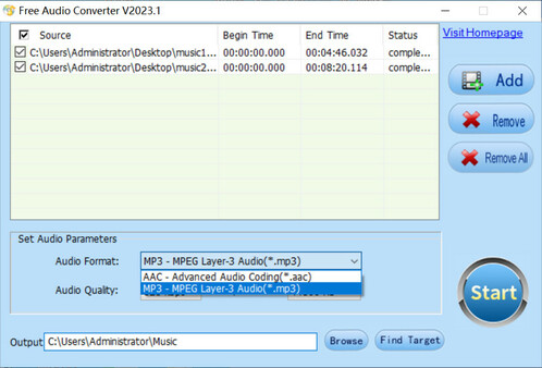 Free Audio Converter screenshot 3