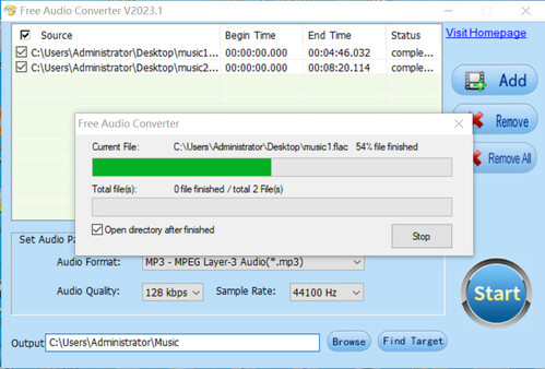 Free Audio Converter screenshot 4