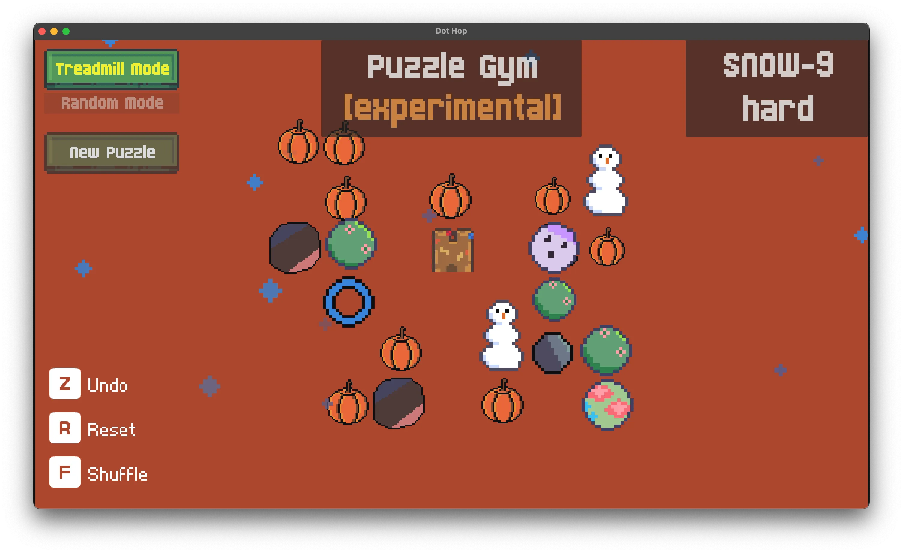 Dot Hop's Puzzle Gym showing an All The Dots themed puzzle.
