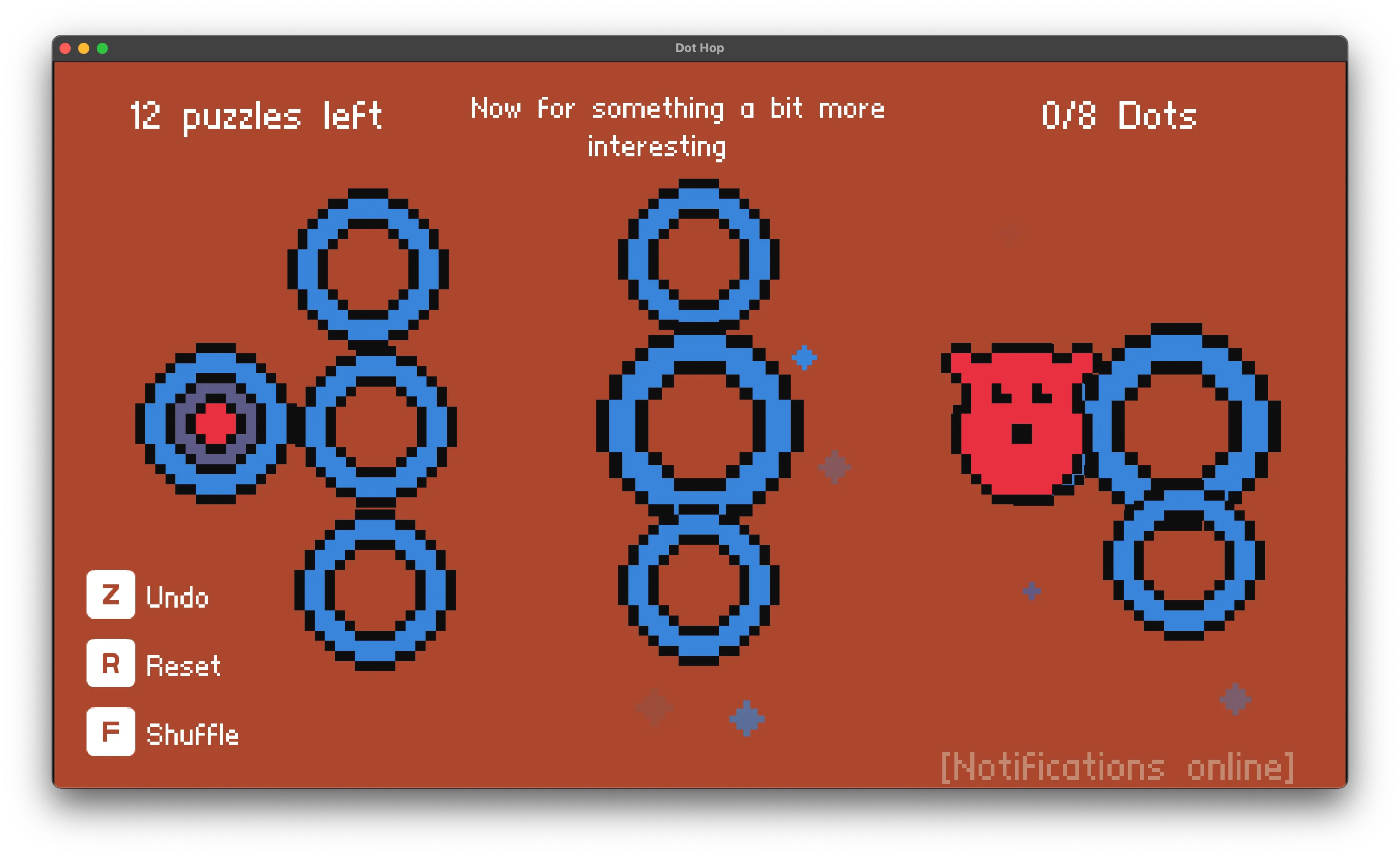 Dot Hop's tutorial theme: hop between blue donuts to reach the goal.
