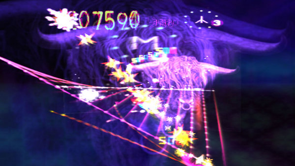 Screenshot z Space Giraffe