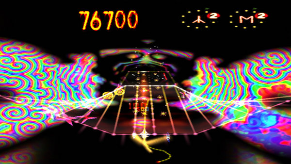 Screenshot z Space Giraffe