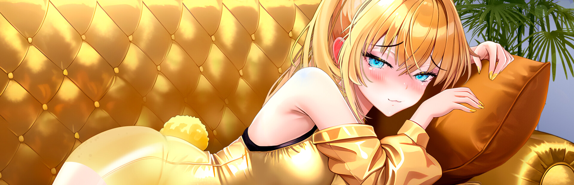 Bunny-girl with Golden tummy